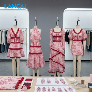 Lancai - Vestido Casual Maxi de Algodón con Mangas Abullonadas y Estampado Floral, Estilo Elegante para Mujer, Nueva Colección de Verano, Fabricantes de Ropa Femenina - Product Image 1