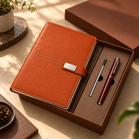 Coffret Cadeau Luxe Personnalisé : Carnet A5 en PU Rigide et Stylo – Idéal pour Entreprises, Promotionnel et Vente en Gros