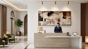 Pintura al Óleo Abstracta Horizontal Grande Hecha a Mano, Arte de Pared en Lienzo Beige Marrón Neutro, Decoración Moderna para Sala de Estar y Sofá - Product Image 6