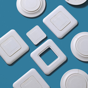 Air Conditioner Decorative Cover Square Round White ABS Wall Hole Plug Sealant For Indoor Unit Installation - Product Image 4