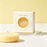 Boîte à savon personnalisée en carton blanc écologique à double rabat, finition mate, gaufrage, fermeture magnétique, logo et taille sur mesure