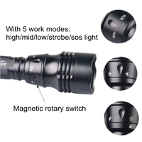 Lampe de plongée LED étanche en aluminium 30W UV Archon, lampe stroboscopique LED pour plongée en grotte, lampe de plongée 1000 lumens