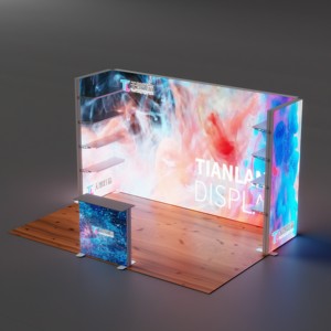 <span class=keywords><strong>Caja</strong></span> de <span class=keywords><strong>Luz</strong></span> Flexible para Exposiciones de 1000x500x950 mm, Mostrador con Almacenamiento Integrado, LED Frontal, Colgante Superior, Impermeable, Alto Brillo, Portátil - Product Image 2