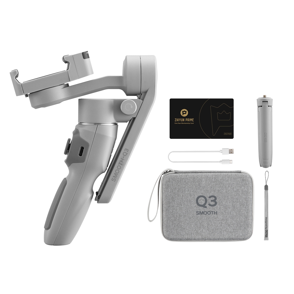 Zhiyun SmoothQ3スマートフォンジンバル3軸ハンドヘルドスタビライザー