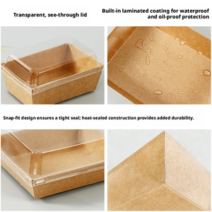 Kahverengi Kraft Kağıt Fildişi Karton Tiramisu Kek Rulo Kağıt Kutu Sandviç Kremalı Tart Paketleme Kutusu Ekmek <span class=keywords><strong>Burger</strong></span> Paketleme Kutusu - Product Image 5