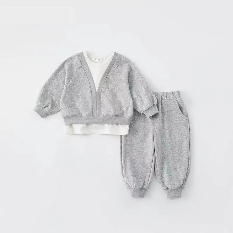 Ensemble deux pièces pour garçon, survêtement d'extérieur, vêtements pour bébé, tenue pour enfant en bas âge, pantalon de survêtement décontracté, ensemble de vêtements pour enfant