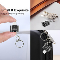 Adaptador OTG Mini USB Tipo-C con Logotipo Personalizado, Lector de Tarjetas de Memoria SD y TF, Aleación de Zinc para Teléfono Móvil, Mac, Laptop, Smartphone Samsung