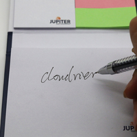 Ensemble de blocs-notes de bureau avec logo personnalisé, papier offset recyclé 80g, notes autocollantes couleur CMYK et blocs-notes personnalisés autocollants
