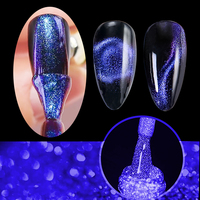 Vernis à ongles gel magnétique 5D effet œil de chat pour nail art - Gel UV non toxique en flacon, idéal pour le DIY