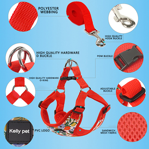 Wholesale <strong>Custom</strong> Made <strong>Dog</strong> Harness Vest Breathable Reflective Small Cat and <strong>Dog</strong> <strong>Leash</strong> Sporty Simple Style with <strong>Print</strong> Rower - Product Image 3