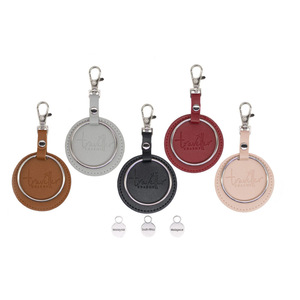 Cross-border best-selling traveler PU <b>leather</b> <b>keychain</b>, simple and portable, can be used as a bag key pendant, creative travel - Product Image 4