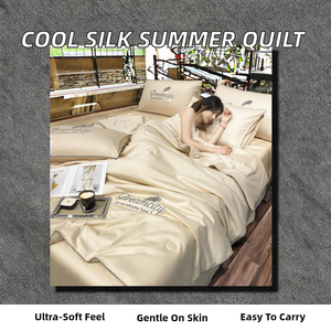 Wholesale Hotel Home High Quality Washed Ice <strong>Silk</strong> Summer Cool Quilt Washed Cotton Comforter Bed Soft Floral Cartoon - Product Image 2