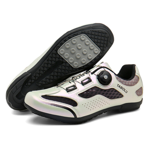 Chaussures de cyclisme unisexes à semelle en caoutchouc, pédale <span class=keywords><strong>plate</strong></span>, maille respirante, antidérapantes, <span class=keywords><strong>pour</strong></span> <span class=keywords><strong>VTT</strong></span> et vélo de route, à libération rapide sans cadenas - Product Image 2