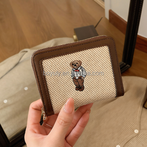 Kadınlar İçin Cüzdan, Fermuarlı, İki Katlı, Kart Yuvalı, Kimlik Pencereli, Nakit Bölmeli, Kısa Kadın Cüzdanı, Zarif, Genç ve Sevimli - Product Image 6