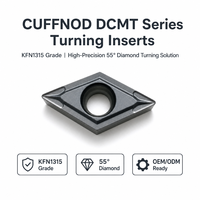 CUFFNOD DCMT0702 DCMT11T3 DCMT1504 SL1 KFN1315 Plaquette de tournage en carbure revêtue PVD HRC 48-56 pour acier, outil de coupe pour tour CNC