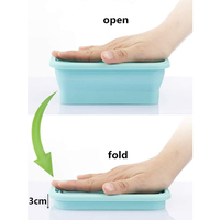 Boîte à déjeuner pliable en Silicone, boîtier personnalisé résistant à la chaleur pour personnel de bureau, bento portable pour étudiants