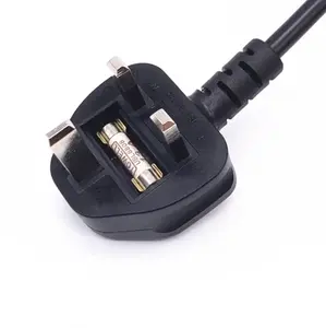 Venta superior Heng-well SASO Arabia Saudita Estándar 13A 250V Cargador Conector de 3 pines Cable de alimentación de Arabia Saudita