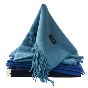 low price wholesale pure color cashmere scarf viscose polyester shawl scarf soft pashmina