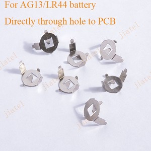 <span class=keywords><strong>Contact</strong></span> de batterie en métal / cage de batterie AG13 LR44 à montage traversant personnalisé, 1,5 V, ROHS CE, profil bas, JIATEL - Product Image 4