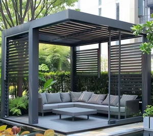 Egli nuovo stile di giardino esterno e cortile impermeabile Gazebo giardino Pergola Pergola in alluminio esterno - Product Image 3