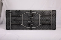 Table pliante légère en HDPE, design peu encombrant pour la salle à manger intérieure/extérieure et l'utilisation en cour
