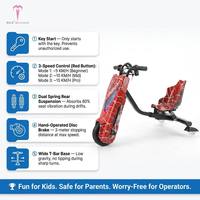 Triciclo Eléctrico de 250W con Batería de Litio Sin Escobillas para Niños, Emiratos Árabes Unidos, Arabia Saudita, con Luces LED Coloridas y Capacidad de Carga de 100 kg