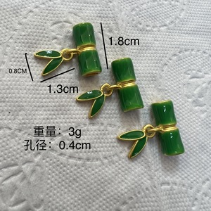 Alloy Dripping Bamboo Joint <b>Large</b> Hole <b>Beads</b> For Bracelet Making DIY Jewelry Accessories Mixed Shapes Oil Dripping Process - Product Image 2