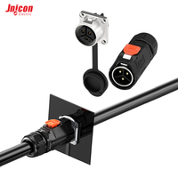 Conector de Cable de Bloqueo Rápido Jnicon MJ24 para Conexión Eléctrica, Enchufe Circular LED Solar Macho y Hembra con Socket