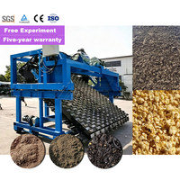 Retourneur de compost de type chaîne à plaques, haute productivité, profondeur 1,5 m, pour boues de biogaz et déchets