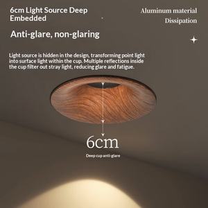 Éclairage intérieur LED commercial <span class=keywords><strong>et</strong></span> résidentiel tout en aluminium, <span class=keywords><strong>bois</strong></span> massif de noyer, 5W/7W/10W/12W, spots <span class=keywords><strong>et</strong></span> downlights - Product Image 5