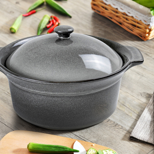 <span class=keywords><strong>UNICASA</strong></span>-cazuela redonda con tapa, cazuela reactiva, color gris - Product Image 4