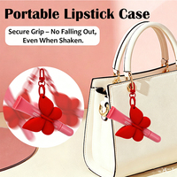 Support de Rouge à Lèvres et Brillant à Lèvres en Silicone – Étui Portable pour Baume à Lèvres et Brillant à Lèvres – Porte-clés, Pendentif de Sac, Accessoire de Mode