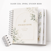 Libro de Pegatinas Promocionales de Alta Calidad con Espiral, Papel Recubierto de PP con Diseño de Dibujos Animados