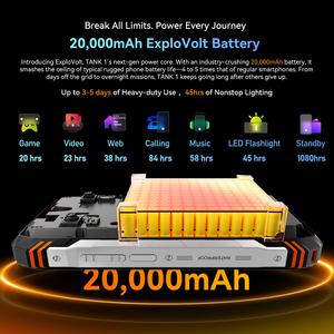 Teléfono Inteligente Resistente OSCAL 5G de 6.78 Pulgadas, Android 15, Cámara Principal de 64MP, 16+512GB, 20000mAh, NFC, Resistente al Agua, Teléfono Móvil para Exteriores OSCAL Tank 1 - Product Image 5