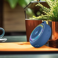 Haut-parleur de douche sans fil, étanche, portable, à clipser, avec lumière LED colorée pour salle de bain, voyage, plage