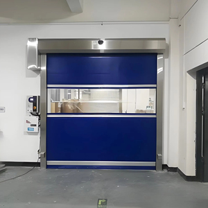 ประตูม้วนไฟฟ้าเปิดด้านข้างความเร็วสูง สำหรับคลังสินค้า โรงงาน ห้องสะอาด แบบม้วนเร็ว - Product Image 1