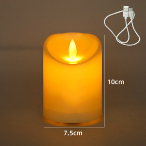 USB-Aufladbare Bewegliche <span class=keywords><strong>LED</strong></span>-Kerzen mit Fernbedienung, Geeignet für Heimdekoration, Hochzeiten, Karaoke-Bars, Nachtclubs und Mehr - Product Image 4