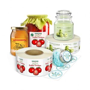Personalized Waterproof Circle Sticky Biodegradable Stickers on <b>Roll</b> Food Restaurant Labels for Reusable Shopping Bags - Product Image 4
