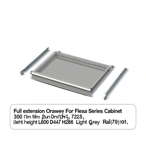 Fami Full Extension Drawer For Flexa Series <b>Cabinets</b> 300 Mm Front Height L600 D447 H286 Light <b>Grey</b> Ral7035 - Product Image 3
