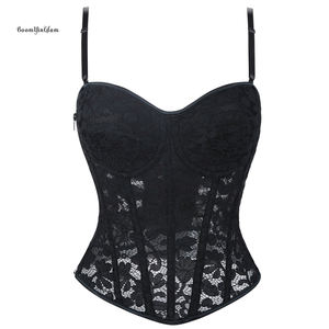 Women'ts Sexy Dentelle <span class=keywords><strong>Moulant</strong></span> Ventre Contractant Corset Bretelles Réglables Respirant <span class=keywords><strong>Bustier</strong></span> Lingerie Top - Product Image 2