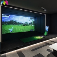 Simulateur de golf interactif Mayeter avec résolution 1920*1200, projecteur 4K, solutions pour les entreprises et l'usage commercial