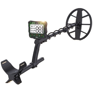 Détecteur de métaux avec bobine de recherche de 30 cm, affichage numérique multifréquence, plastique noir, pour adultes - Product Image 1