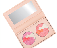 Poudre de blush multi-usages minérale la plus vendue, blush + illuminateur + fard à paupières, couleurs personnalisables, fini métallique pour les yeux clairs