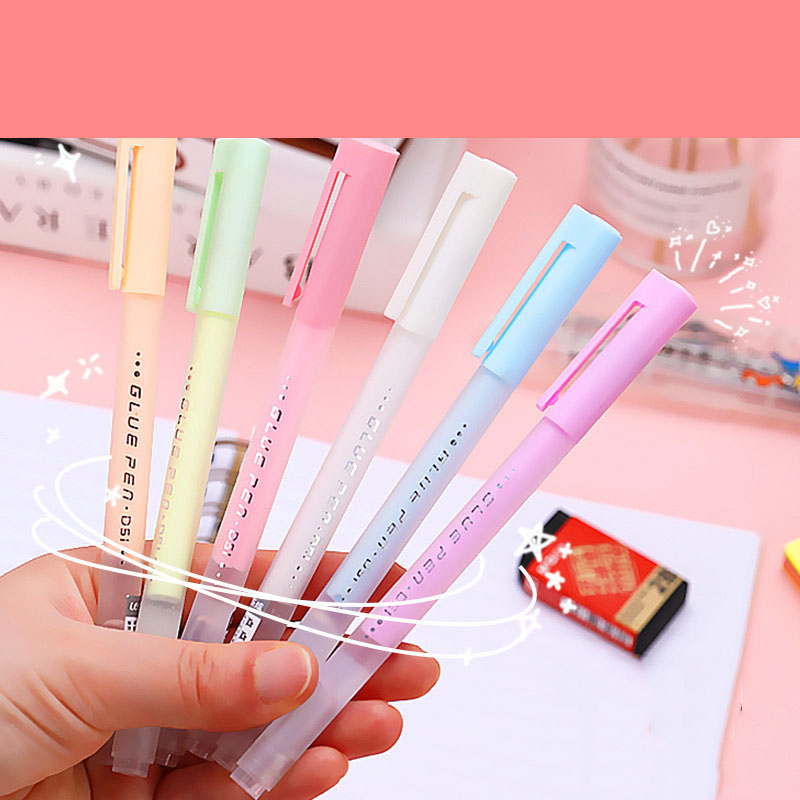 Pen dot glue Children's manual ledger craft scrapbook diary tape quick-drying glue Creative color dot glue pen