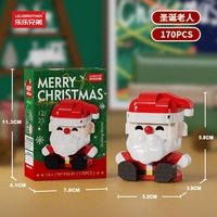 W1436 W1437 Jouet éducatif de Noël Père Noël et rennes, blocs de construction pour les filles et les garçons de 5 à 7 ans