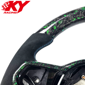 Volante personalizado de fibra de carbono forjada verde con cuero para BMW G20 G21 G22 G30 G31 G38 G80 G82 G87 M340i M440i X3 X5 X5M - Product Image 2