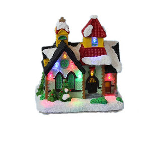 Nuevos productos decoración casas de la aldea de Navidad de resina - Product Image 1