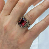 Vintage Offre Spéciale Guangzhou vert arabe turc pierres précieuses bague bijoux bagues pour hommes Islam musulman