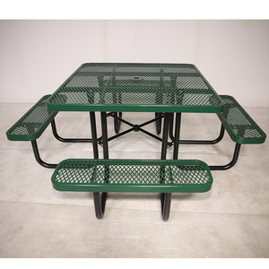 होटल के लिए 46 इंच 4 फीट 6 फीट 8 वर्ग टेबल सेट, रेस्तरां लोहे के आउटडोर गार्डन टेबल के लिए - Product Image 6