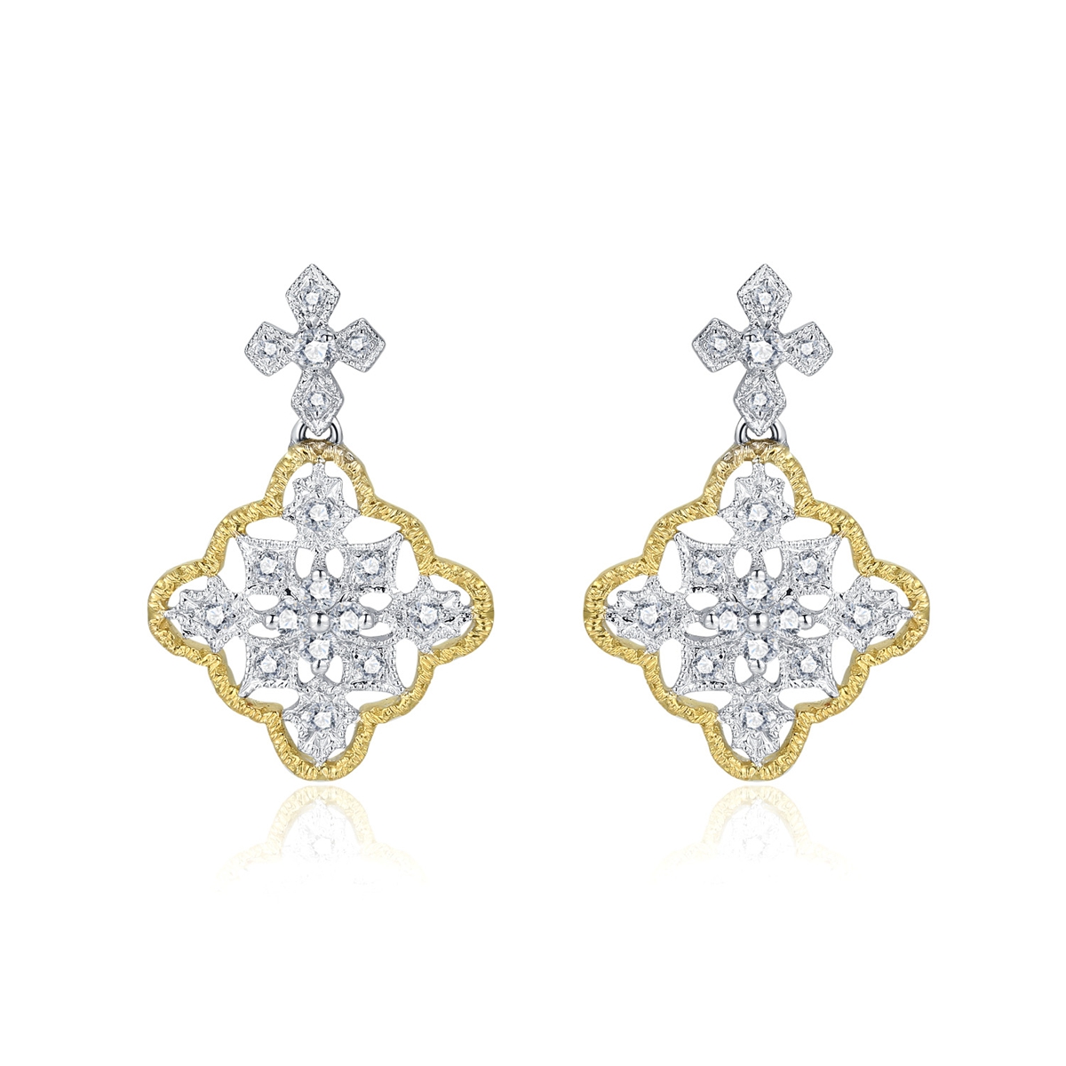 Or blanc et jaune 18 carats